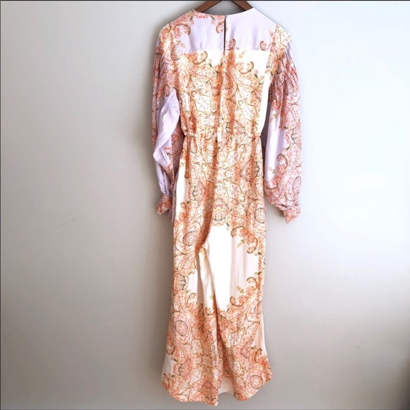 BNWOT Free People v neck paisley hippie jumpsuit size S - Picture 8 of 11